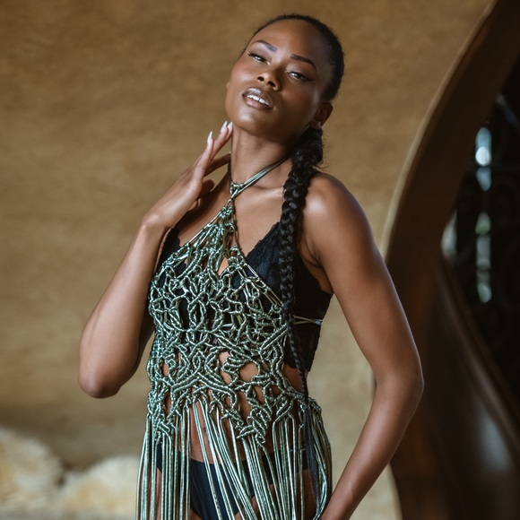 Handmade Macramé Dress - Picture 6 of 17